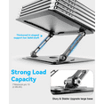 thumbnail image 4 of Kenke Adjustable Laptop Stand, Computer Stand with 360 Rotating Base, Ergonomic Laptop Riser Mount for Desk Foldable Protable Computer Desk Fits with MacBook Pro Air (10-16") - Dark Gray, 4 of 8