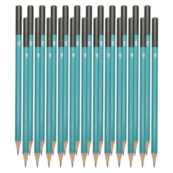 Uxcell HB Drawing Pencils for Sketching, 24PCS Sketch Pencils for Drawing Art Pencils Graphite Wood Pre-sharpened for Drawing Sketching Artist, Hexagonal, Black Refill, Green/Black Pole