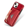 thumbnail image 4 of Nalacover for iPhone 13 Zipper Wallet Case,Luxury Premium PU Leather Back Soft TPU Magnetic Buckle Flip Card Pocket Shockproof Slim Cover with Adjustable Crossbody Shoulder Strap,Red, 4 of 6