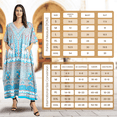 thumbnail image 4 of Miss Lavish London Caftans for Women Summer Ladies Long Kimono Maxi Style Kaftans Dress for Regular to Plus Size Maxi Dress, Teal, 6-12, 4 of 6