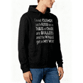 thumbnail image 3 of Humor Clumsy Quote Hoodie - "I'm Not Clumsy Just The Floor Hates Me" Graphic Black Pullover Sweatshirt, 3 of 5