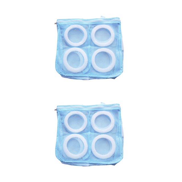 Monstrate Bolsa de de zapatos, organizador de ropa de secado, malla a prueba de herrumbre, bolsa protectora para zapatos con cremallera Azul 2piezas