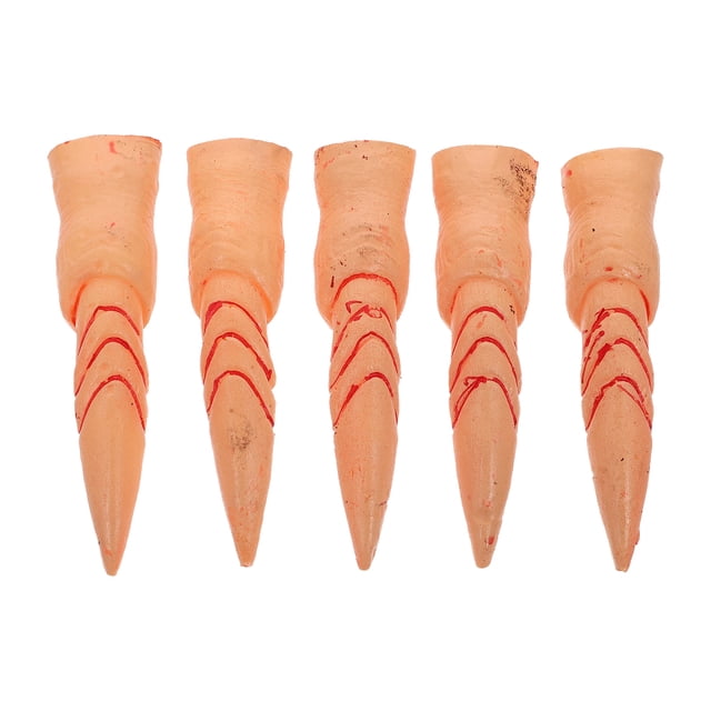 MasteelfCA 5Pcs Delicate Halloween Fake Finger Covers Party Cosplay Long Fake Nail Covers