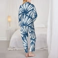 thumbnail image 6 of Wukai Blue Shells Print Women's Pajama Set - Soft Long Sleeve Sleepwear for Comfort and Style-XX-Large, 6 of 9