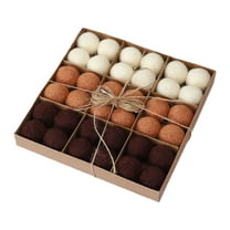 Wool Felt Balls for DIY Crafts, 36-Pack Colorful Pom Poms,Soft Foam Filled Needle Felted Wool Ball for Garland Making,Home Party Decor,Christmas Tree Ornaments,Jewelry Making Supplies & Art Projects