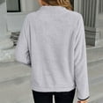 thumbnail image 4 of Hvyesh Women's Half Zip Fuzzy Sweatshirt Plus Size Long Sleeve Fleece Pullover Top Soft Pullover Top with Pocket, 4 of 5