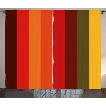 Ambesonne Abstract Curtains 2 Panel Set, Vertical Striped, 108" x 108", Multicolor