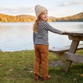 thumbnail image 5 of Abcomgle Kids Long Sleeve Shirt Girls 7-8 Warm Striped Colorblock Turtleneck Tshirts for Girls Winter Basic Top for Girls Cute Girls Blouses, 5 of 6