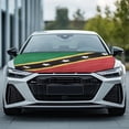 thumbnail image 3 of KUIFORTI Car Hood Cover Protector Wind-Resistant Hood Covers for Cars Automotive Decorative All Weather Half Car Cover Dust Cover, Flag of Saint Kitts and Nevis, 3 of 6