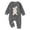 Grey, variant on NordicNest Easter Outfit Baby Girl Boy Long Sleeve Crewneck Bunny Embroidery Romper Jumpsuit Cute Clothes