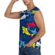 thumbnail image 3 of Balery Cartoon Shark Camisetas sin mangas para hombre, absorbe la humedad y protege contra el mal olor.-Medium, 3 of 7