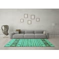 thumbnail image 3 of Ahgly Company Indoor Rectangle Abstract Turquoise Blue Modern Area Rugs, 7' x 10', 3 of 4