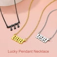 thumbnail image 5 of FindChic Men Sports Number Pendant Necklaces Black Stainless Steel Numbers Chain Necklace Gifts for Birthday/Christmas, 000-999, 5 of 8