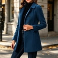 thumbnail image 5 of Cmtiyu Winter Coats for Women Classic Notched Collar Long Sleeve Button Pea Coats with Pockets Casual Fall Winter Outerwear Jackets S-2XL, 5 of 7