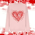 thumbnail image 3 of Gibobby Sudaderas para mujer Sudadera del día de San Valentín Camisas de corazón de amor para mujer de San Valentín Tops de manga larga (1)(Rosa, XL), 3 of 5