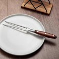 thumbnail image 3 of IMEEA 11.5 Inch Meat Fork Stainless Steel Carving Fork with Wooden Handle Two Prong Fork Meat Cooking Fork Barbecue Fork for Chicken Turkey Beef, 3 of 5