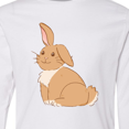 thumbnail image 4 of Inktastic Easter Cute Floppy Ear Brown Bunny Long Sleeve Youth T-Shirt, 4 of 5