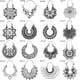 thumbnail image 2 of Pendientes colgantes de metal Yashi dorado y plateado 6498-plata, 2 of 4
