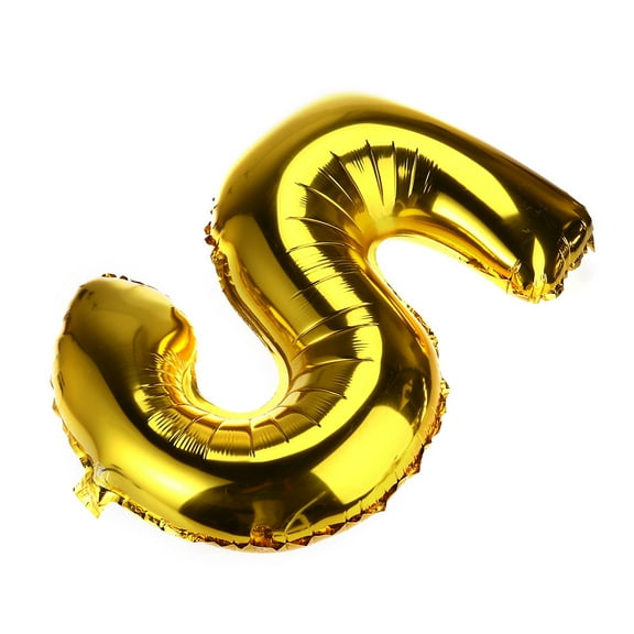 Masteelf 32 Inch Number Balloon Foil Balloons Banquet 75.00X56.00X0.10CM Golden