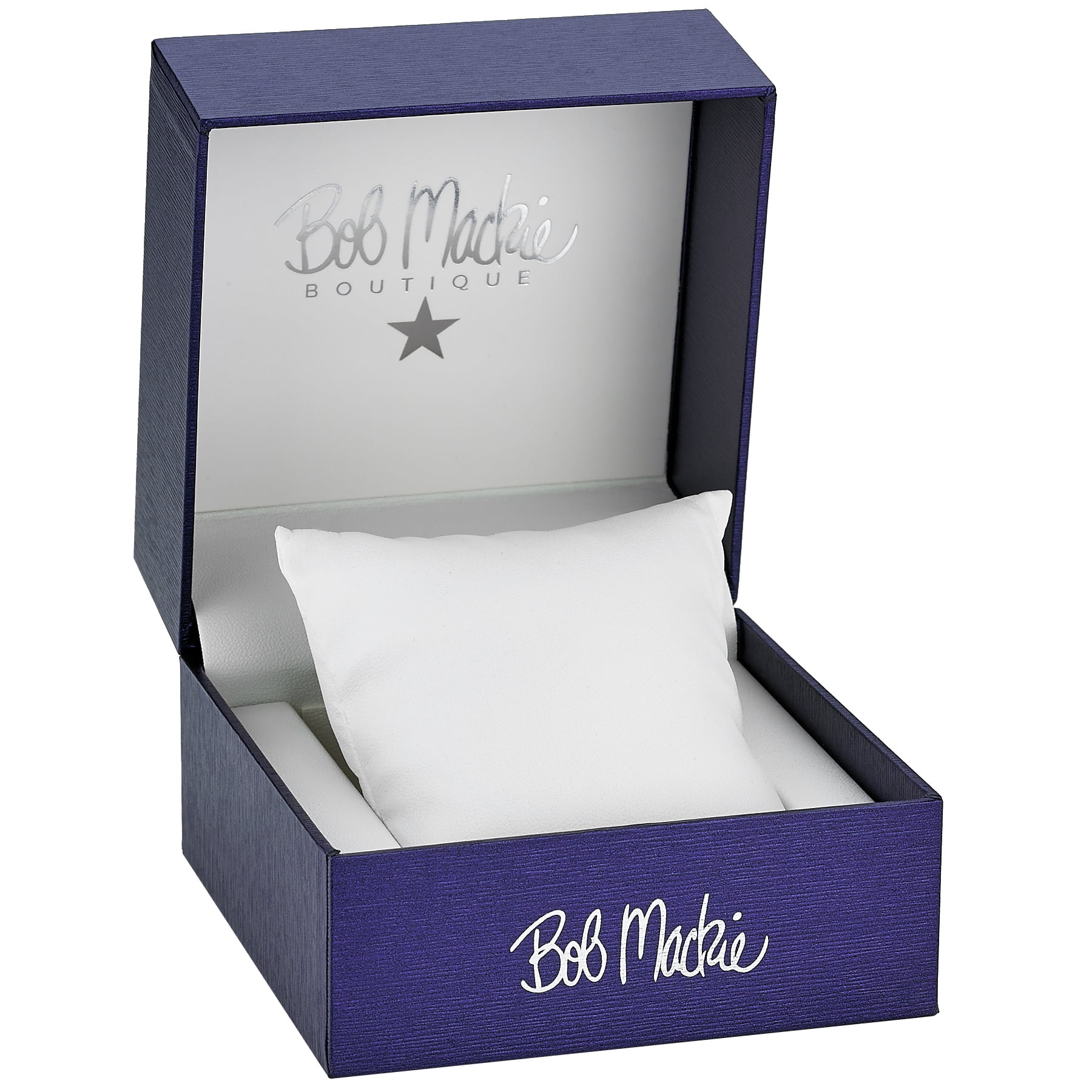 Bob Mackie Women's Rose Gold Baguette Cut Bezel Strap Watch