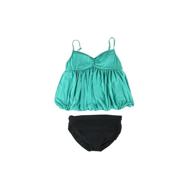 MagicSuit Tankini de 2 piezas con cintura alta y burbujas para mujer, verde, 14 MagicSuit Tankini
