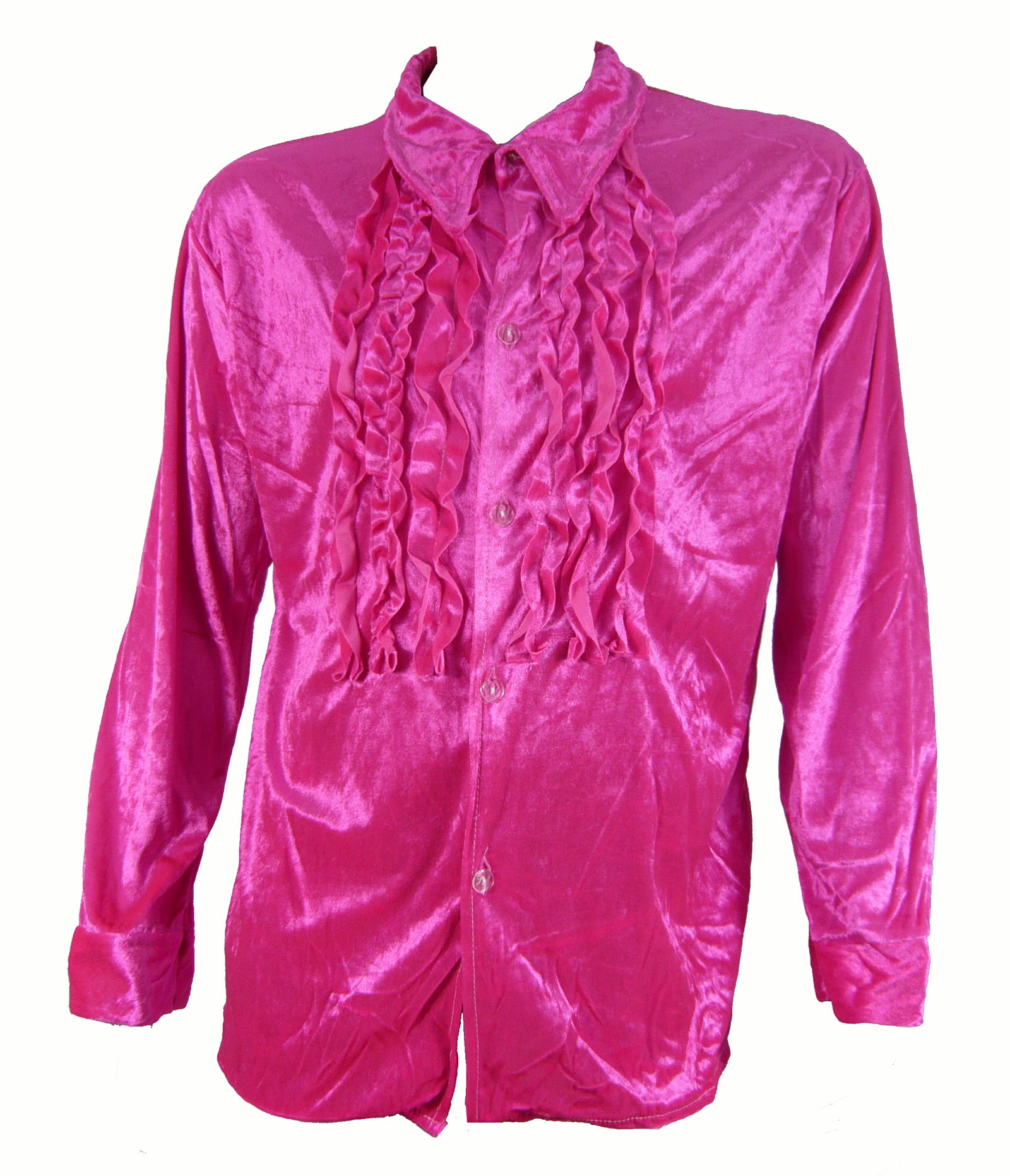 Pink Velvet 1970's Men Adult Disco Shirt 