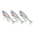 thumbnail image 3 of 3x Señuelos de Pesca, señuelos de Jigging, señuelos cuchara Jigging, equipo de pesca, señuelos duros realistas 3D, cebos de pesca de agua salada, plan Plata, 3 of 9