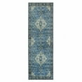 thumbnail image 3 of Superior Jay Medallion Bordered Washable Indoor Runner Rug, 2' 7" x 8', Blue, 3 of 11