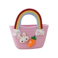 thumbnail image 2 of SeekLGT Woven Easter Bunny Basket Personalized Egg Hunting Basket for Kids Boys and Girls Holiday Decor 1 Pc, 2 of 9