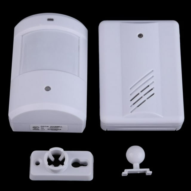 Security Alarm Wireless Welcome Doorbell Home Security Alarm Wireless Infrared Doorbell Detector Alarm Visitor Guest Entry Doorbell Chime for Home Security Protection 2 Probes and 1 Host