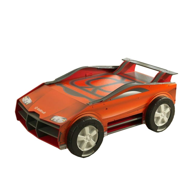 KidKraft Table d'Activité Voiture de Course Speedway Play N Store avec Connecteurs de Piste