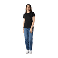 thumbnail image 2 of Gildan Heavy Cotton Taped Neck T-Shirt for Women, 100% Cotton Short Sleeve Black Tee, L, 2 of 6