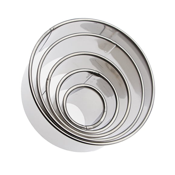 Naiovety Juego de cortadores de galletas circulares, paquete variado para hornear duradero y a prueba de óxido, cortadores de galletas fáciles Herramientas y accesorios para hornear