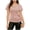 Pink, variant on Women's Party Blouse Sequin Wrap Top V-Neck Short Sleeve Cocktail Shirt with Adjustable Tie Waist, Gold XL