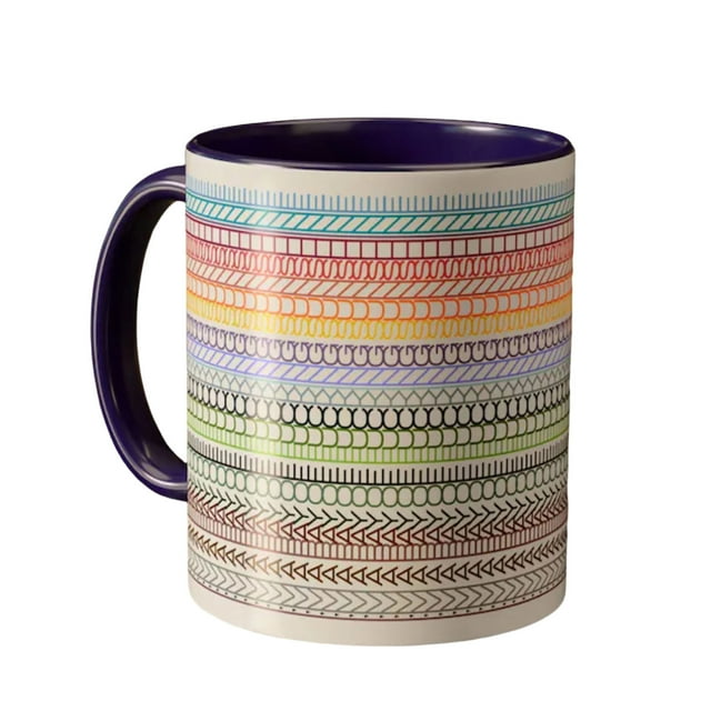 GUANGHONG Ceramic Water Bottle for Living Room and Tea Table Striped Design Hidden Message Durable Drinking Cup Home Vacuum Insulated Coffee Mug Ceramic