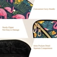 thumbnail image 5 of FORMRS Makeup Bag Travel Cosmetic Organizer for Women Fold Flat Zipper Pouch with Handle, Yellow Floral Flamingo, 5 of 8