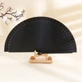 thumbnail image 1 of Abanico plegable de madera simple Abanico plegable clásico de color sólido para mujer Abanico plegable, 1 of 5