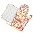 thumbnail image 2 of Disketp Firefighter Icons Oven Mitts And Potholders Bbq Gloves-Oven Mitts And Pot Holders With Recycled Infill Silicone Non-Slip Cooking Gloves For Cooking Baking Grilling, 2 of 9