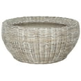 thumbnail image 2 of SAFAVIEH Alley Wood Top Round Wicker Coffee Table, Summer Grey/White Wash, 2 of 8