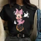 thumbnail image 3 of Nueva camiseta de Minnie Mouse Kawaiii, camiseta de Disney para mujer, camiseta divertida, camisetas negras de moda para mujer, ropa de calle de manga corta, 3 of 5