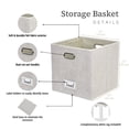thumbnail image 4 of DECOMOMO Felt Fabric Storage Bin | Cube Storage Bin | Closet Organizers | Set of 6, Beige, 4 of 9