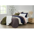 thumbnail image 4 of Brooklyn Loom 100% Flax Linen Navy 3-Piece Full/Queen Quilt Set, Solid Casual themed, Adult Bedding, OEKO-TEX Certified, 4 of 9
