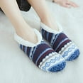 thumbnail image 3 of SUGARMOM Women Winter Soft Thick Warm Cozy Fuzzy Fleece-lined Christmas Grippers Slipper Socks Thermal Double Layer Ankle, 3 of 6