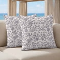thumbnail image 5 of Pillow Covers 20x20 Set of 2, Purple Floral Leaf Square Throw Pillow Covers for Couch/Sofa/Living Room, Retro Farmhouse Plant Tree Branch Decorative Soft Pillowcases for Couch Throw Pillows, 5 of 9