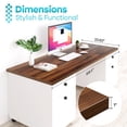 thumbnail image 5 of Kaboon 59.1x23.62 inch Universal Table Top, 1 inch Thick, Dark Walnut, 5 of 5