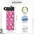 thumbnail image 4 of Yiaed Love Dog Print Water Bottle with Straw Lid, Stainless Steel Double Wall Insulated Water Bottle | Leak-Proof and Spill-Proof Water Bottle, 4 of 8