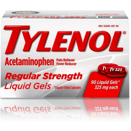 TYLENOL Regular Strength Liquid Gels 90 ea (Pack of 2)