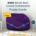 thumbnail image 2 of Ultimate Sack Fauteuil Poire pour Enfants de 30 Pouces, Siège en Mousse Surdimensionné, Housse en Suède Violet, 2 of 6