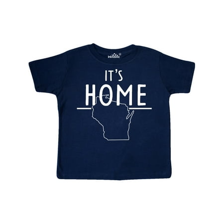 

Inktastic It s Home- State of Wisconsin Outline Gift Toddler Boy or Toddler Girl T-Shirt