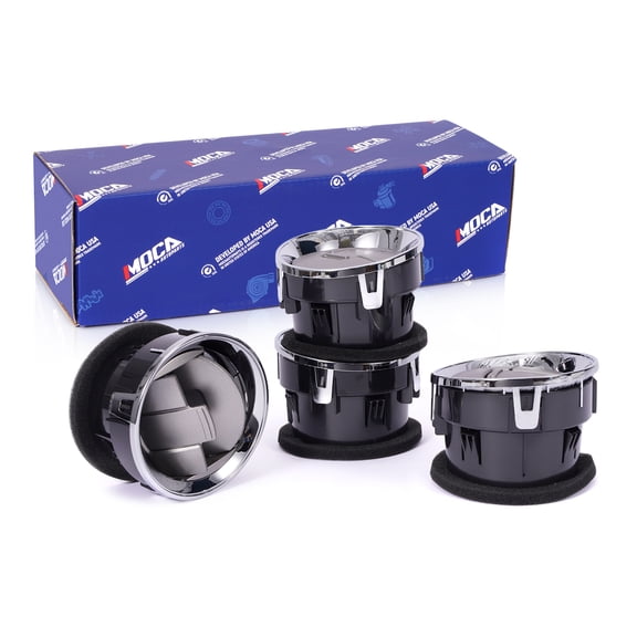 MOCA AUTOPARTS 4x Chrome Silver Dash Board Air Vent Fit for 2009-2014 Ford F-150 & Lobo